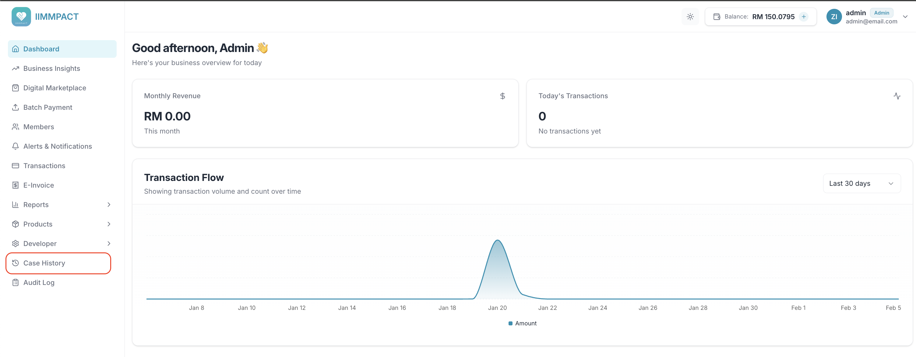 Case History sidebar